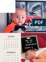 Calendario Año 2023 Fotográfico Fondo Minimalista Beige