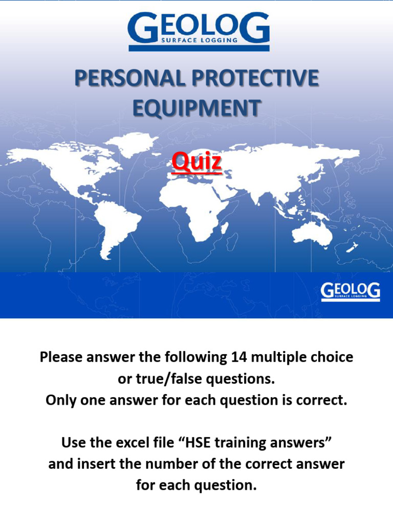 Mod2 PPE Quiz 2015 PDF Personal Protective Equipment Safety