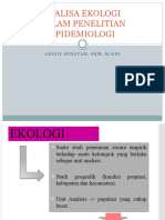 ANALISA EKOLOGI Dalam Penelitian Epidemiologi