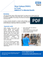 TEWV SNOMED in Mental Health Case Study