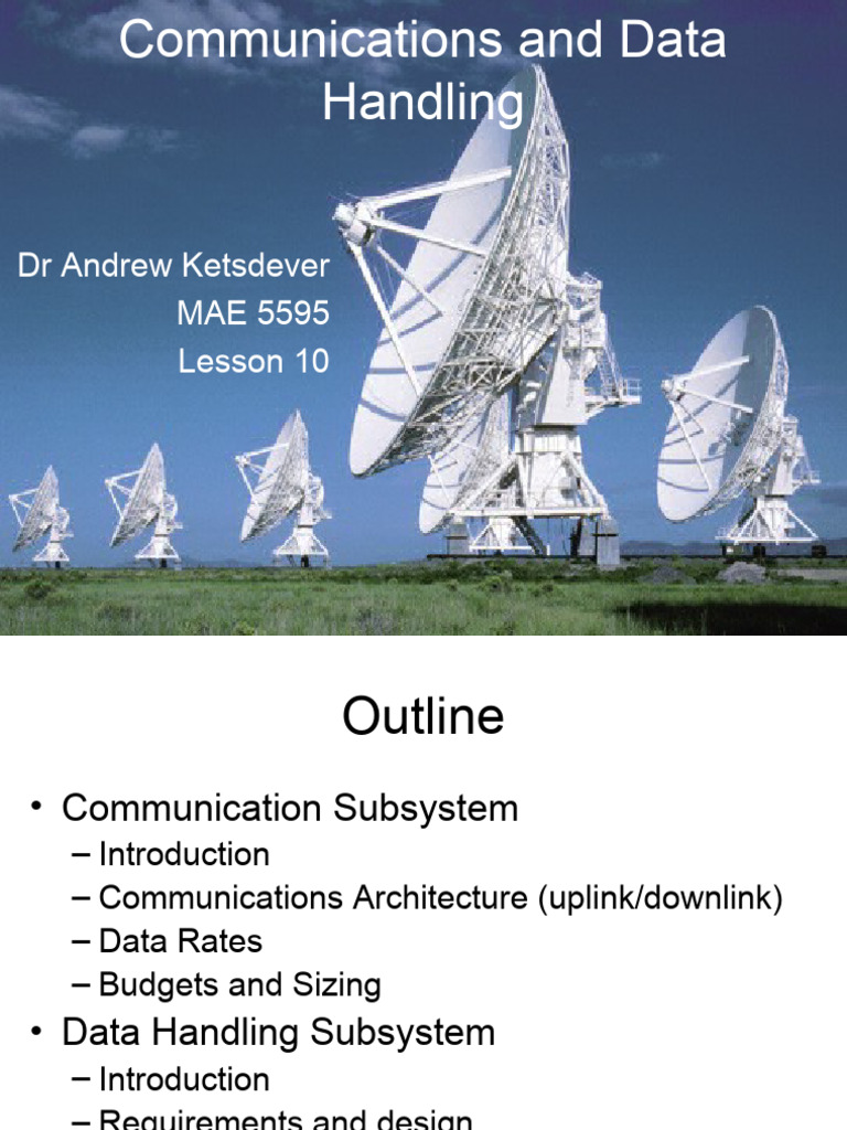 Communications and Data Handling | PDF | Sampling (Signal Processing ...