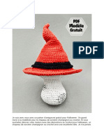 Chapeau de Sorciere Champignon Amigurumi PDF Patron Gratuit