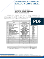 PENGUMUMAN Beasiswa STTNF Batch 1 2020-2021