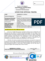 Justification - Offical Travel 5