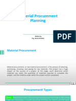Material Procurement Planning 1704278936