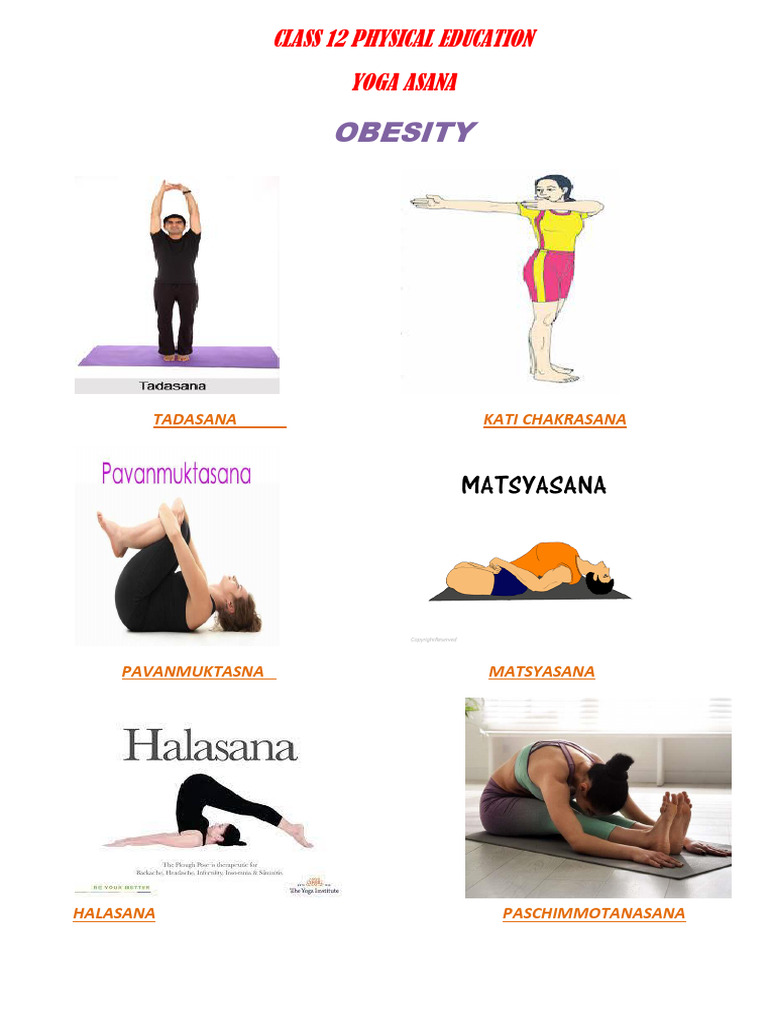 Class 12 Yoga Asanas for Health Issues | PDF | Self-Improvement | Wellness