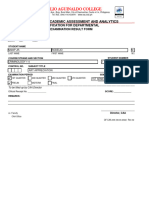 QF CAA 006 08.03.2022 Rev.02 Verification of Departmental Examination Result Form 1 1