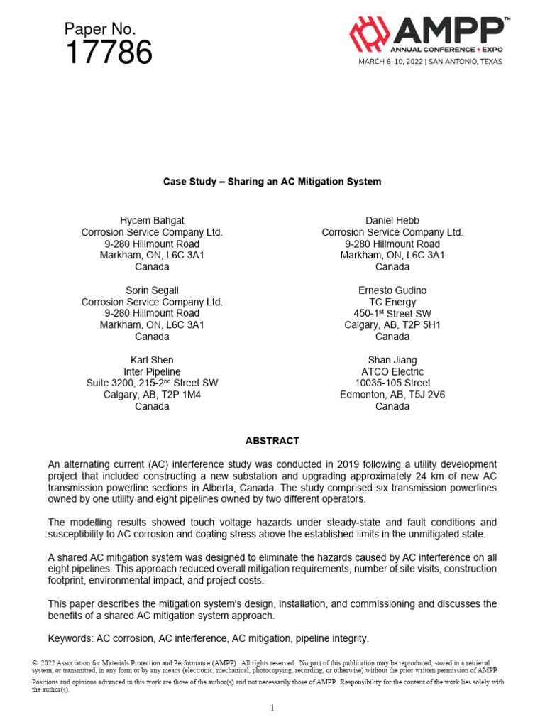 Shared AC Mitigation System Case Study | PDF | Electric Power ...