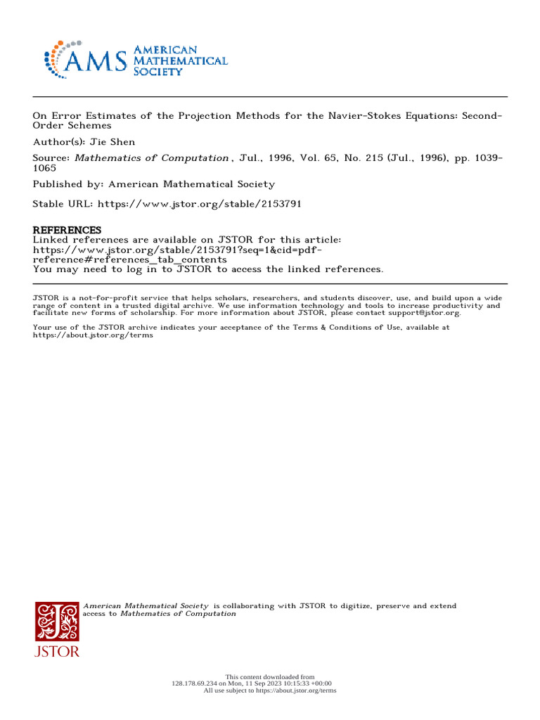 On Error Estimates of The Projection Methods For The Navier-Stokes ...
