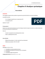 Chapitre 2 Partie 1 Analyse Syntaxique Descendante