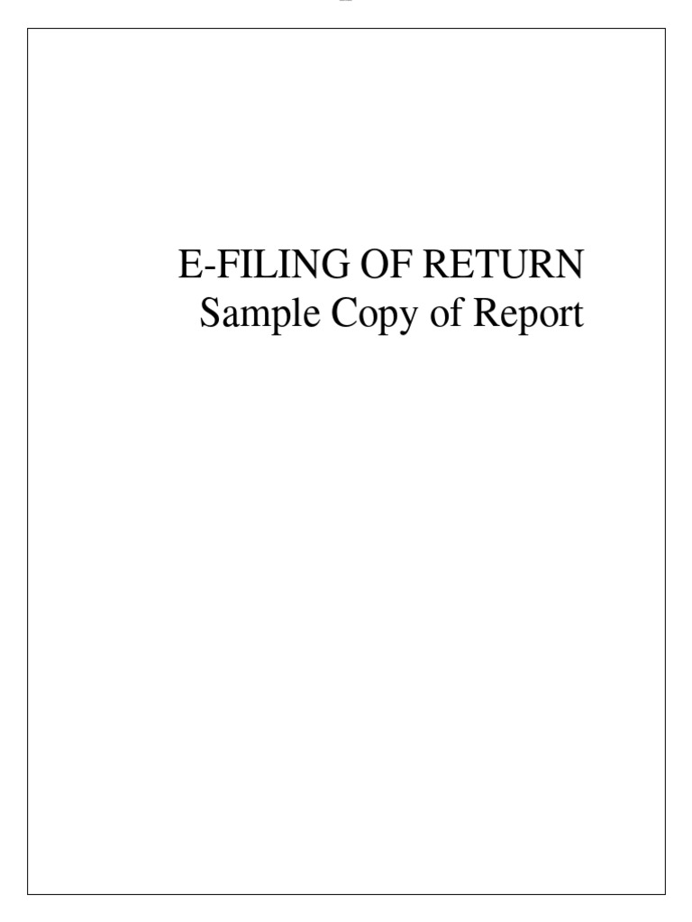 It Return Online Filing