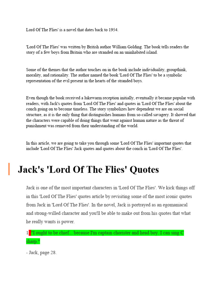 Lord of The Flies | PDF, image size:768x1024