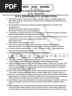 Probability Subjective 12th Class