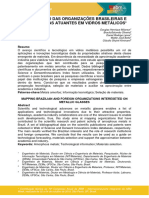 Mapeamento Das Organizações Brasileiras E Estrangeiras Atuantes em Vidros Metálicos