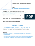 Revision - Data Representation