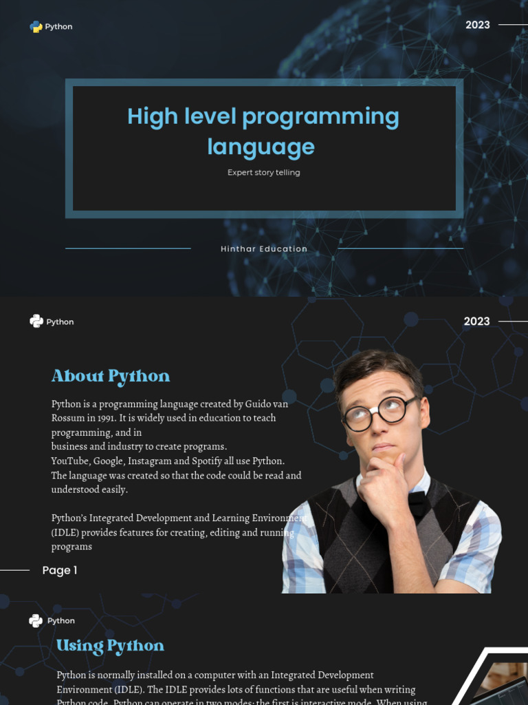 High Level Programming Language | PDF