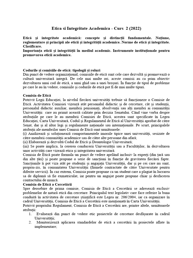 Curs 2 Etica 2023 | PDF
