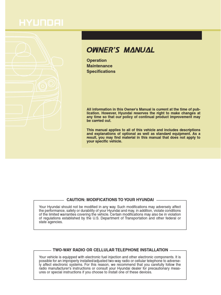 2021 HYUNDAI SANTA FE OWNERS MANUAL PDF intelligence overview