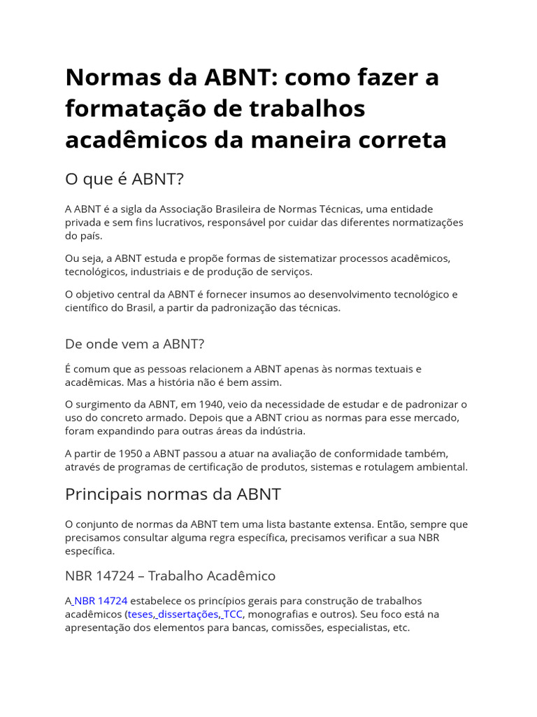Normas da ABNT | PDF | Abstract (resumo)