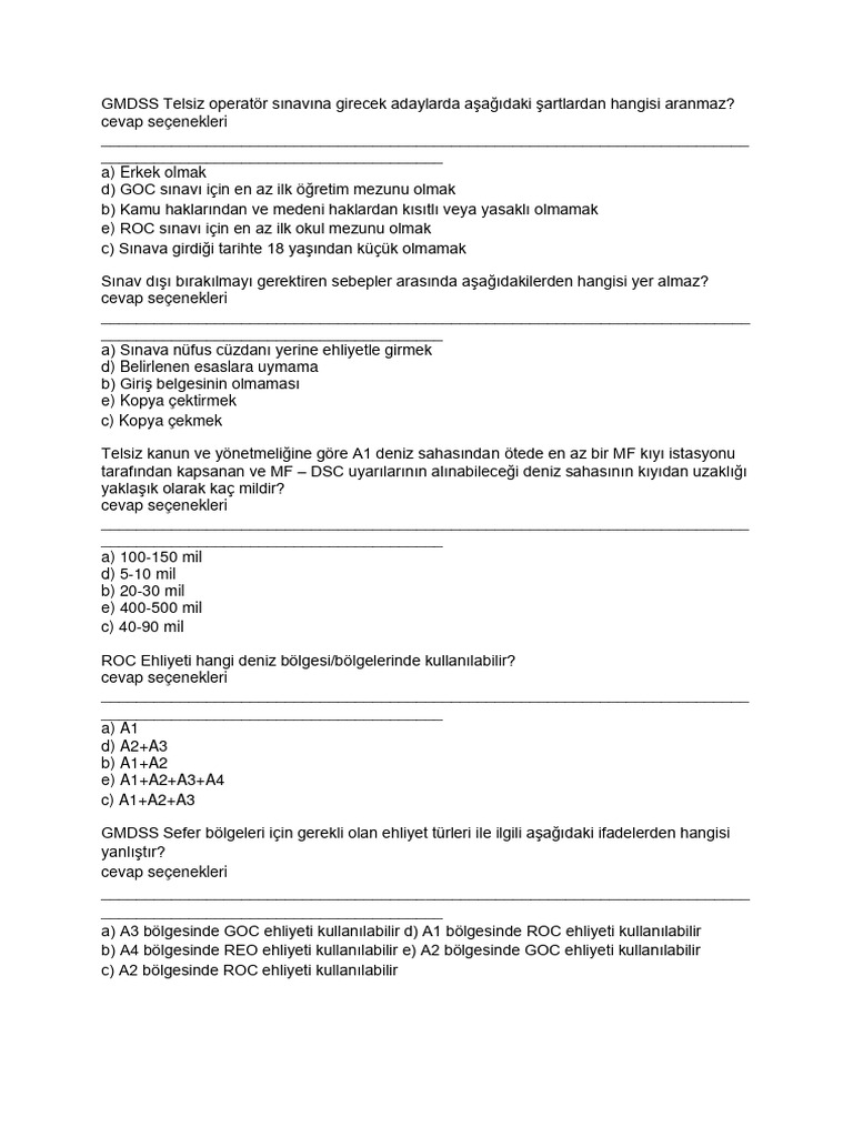 Çikan Sorular | PDF