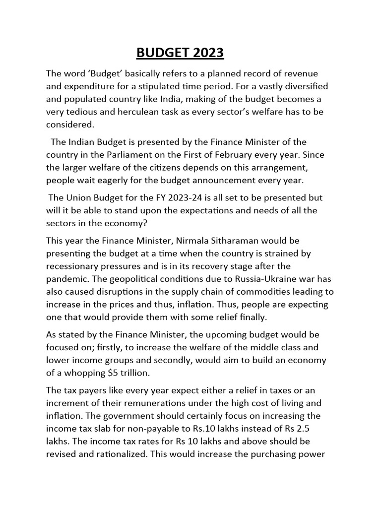 Budget 2023 pdf