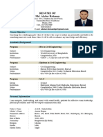CV of Md. Abdur Rahman With Photo & Signature