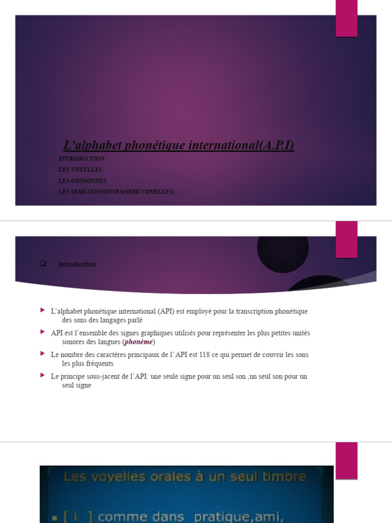 Comprendre l'alphabet phonétique API | PDF | Consonne | Voyelle