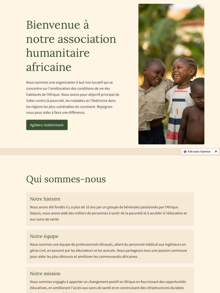Association Humanitaire en Afrique | PDF | Affaires | Sciences sociales