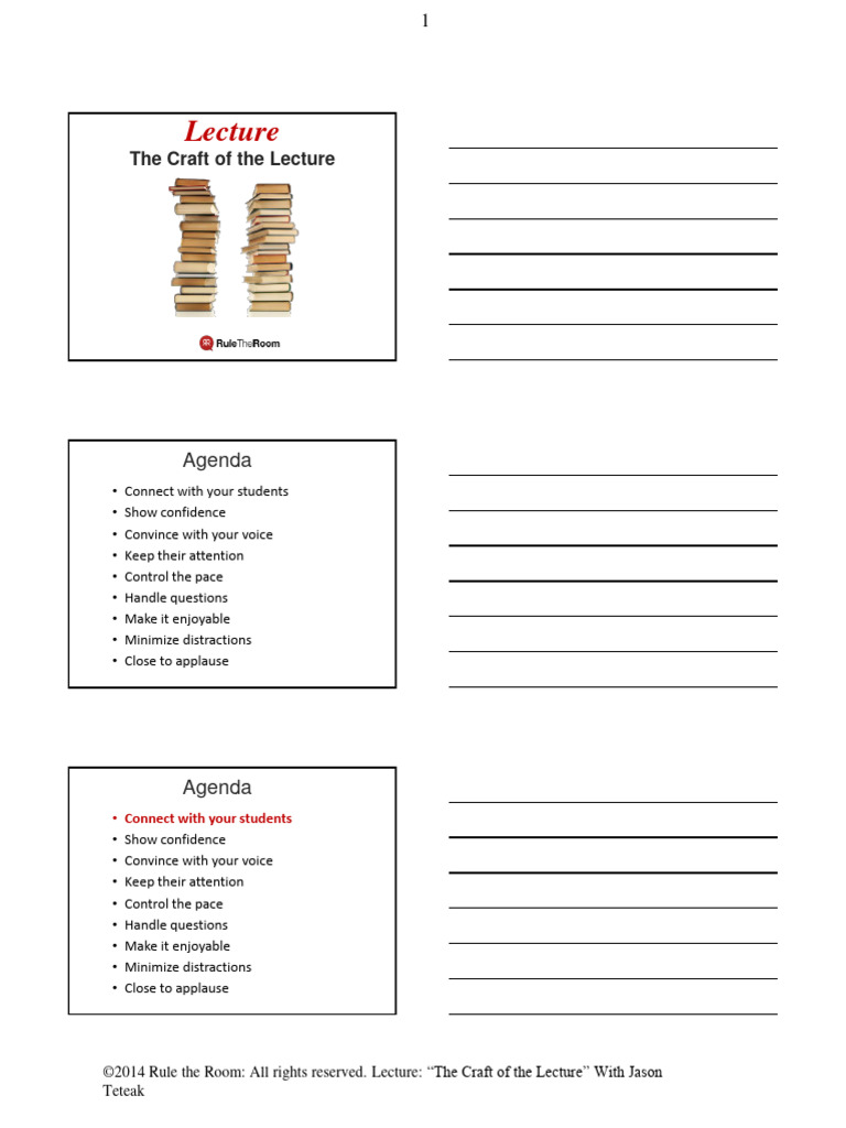 Lecture The Craft of The Lecture - 1 | PDF | Human Communication