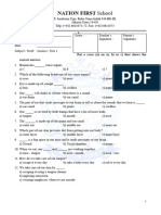 P3 Science Test 1 (CHP 1 and 2)