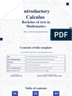 Introductory Calculus - Bachelor of Arts in Mathematics by Slidesgo