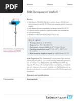 Endress-Hauser RTD Thermometer TSM187 EN