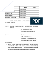 Contract For Garment Processing