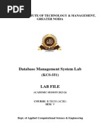 DBMS Lab File