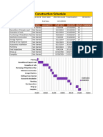 Construction Schedule Template