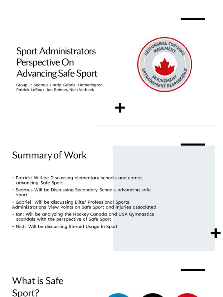 Sports Administrators Persepctives On Advancing Safe Sport PDF
