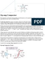 Op-Amp Comparator and The Op-Amp Comparator Circuit