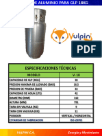 EspecificacionesTecnicas CIlindro de Aluminio para GLP 18kg