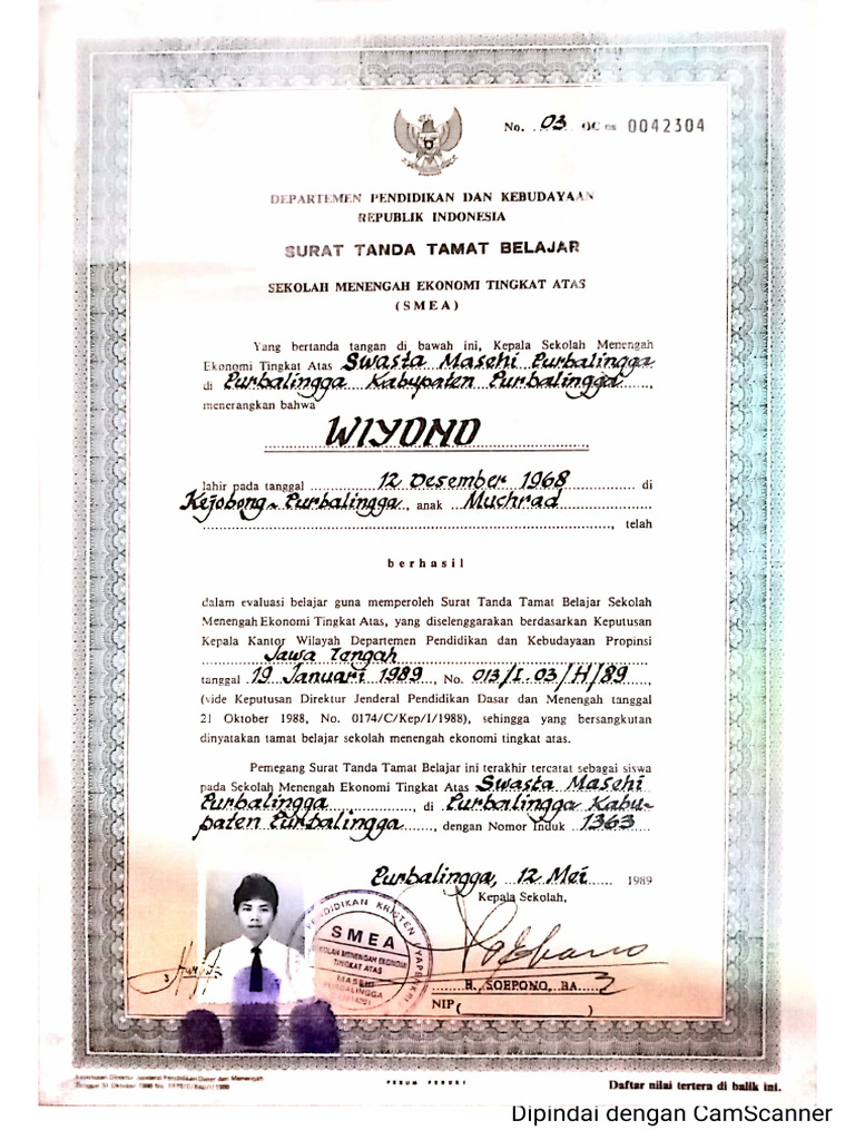 Contoh STTB | PDF