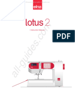 Modern Elna Lotus 2 Sewing Machine Instruction Manual