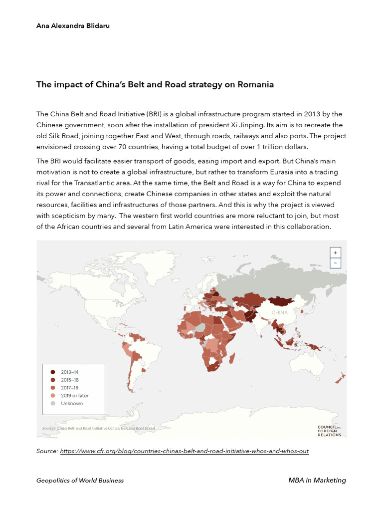 Romania's Role in China's Belt and Road | PDF | Global Politics ...