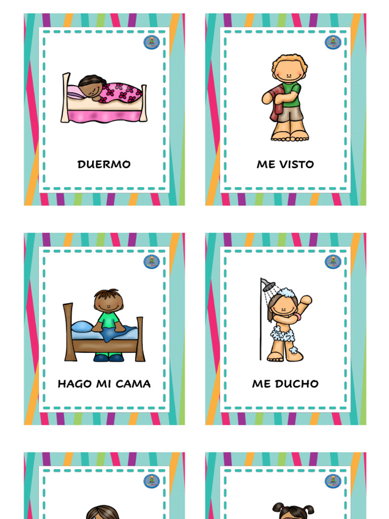 Tarjetas Rutinas Niños Pdf