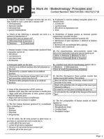 Home Work #4 - Biotechnology - Principles and Processes