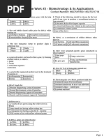 Home Work #2 - Biotechnology & Its Applications