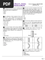 Home Work #1 - Thermal Properties of Matter