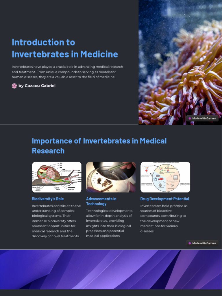 Introduction To Invertebrates in Medicine | PDF | Tissue Engineering ...