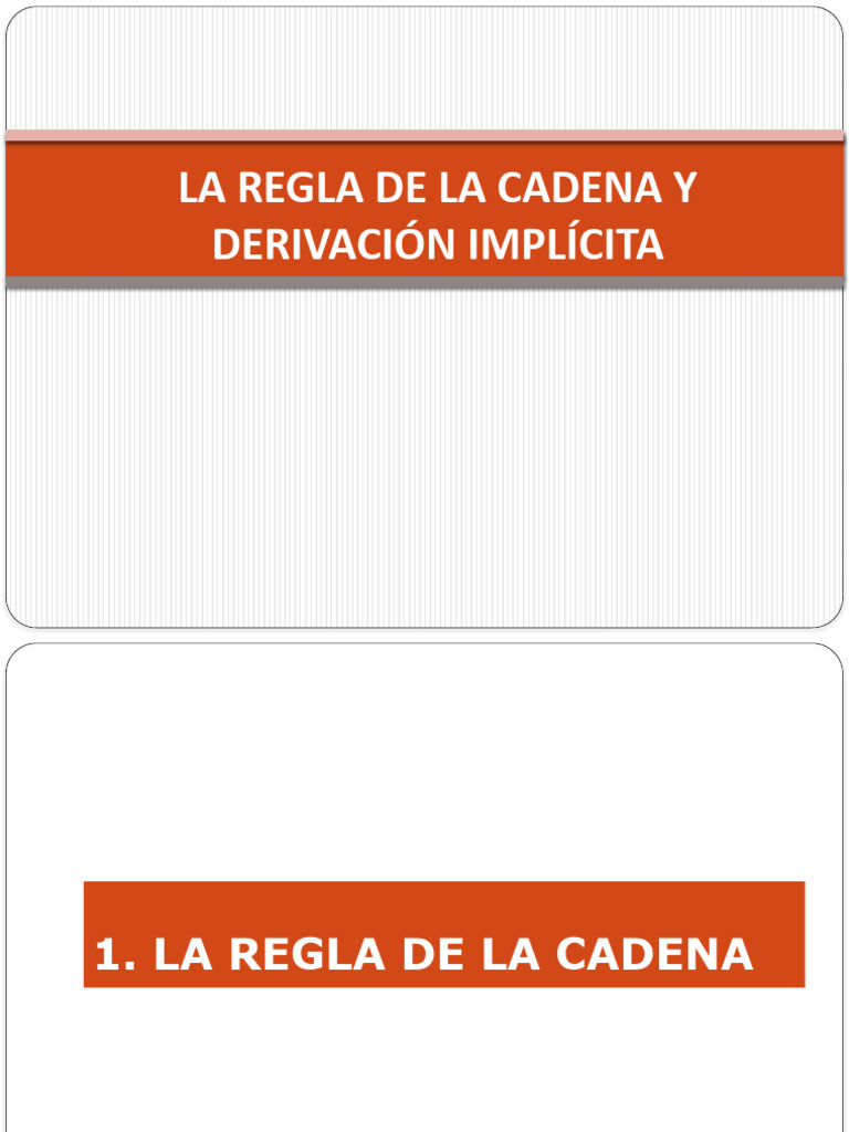 Regla de La Cadena y Potencia