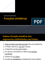 Funções Sintáticas - Exercícios