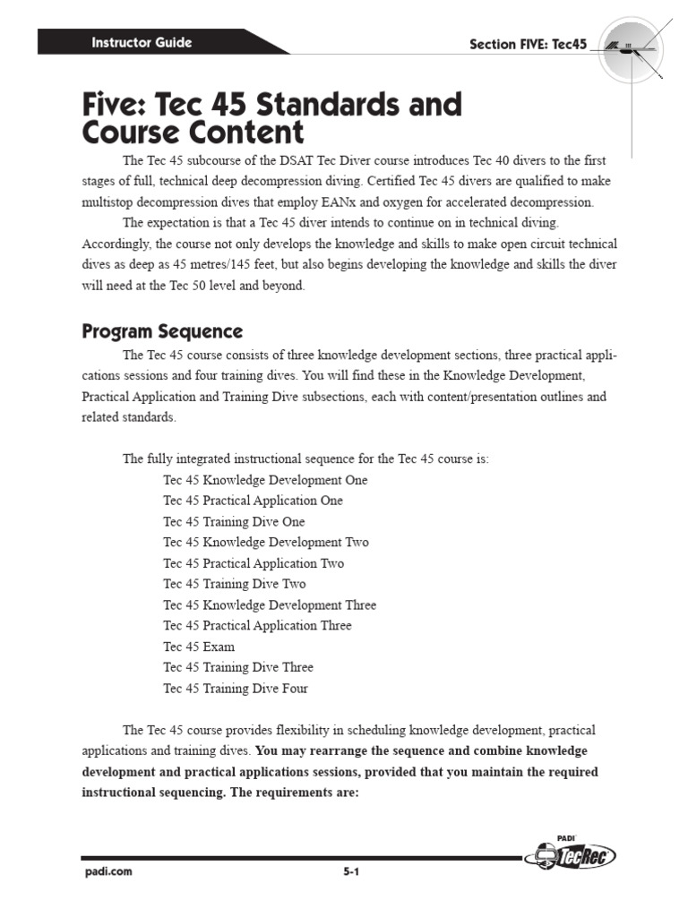 5 Tec45 | PDF | Scuba Diving | Underwater Diving