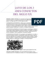 ACT INTEGRADORA: Ensayo de Los 3 Grandes Conflictos Del Siglo XX